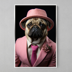 Quadro Decorativo Pug Estiloso