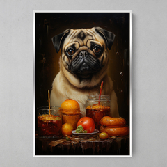 Imagem do Quadro Decorativo Pug Esfomeado