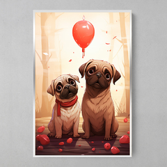 Imagem do Quadro Decorativo Pug Enamorados