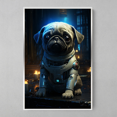 Imagem do Quadro Decorativo Pug Ciborgue