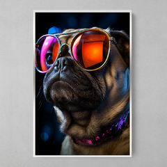 Quadro Decorativo Pug Sunglass