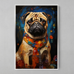 Quadro Decorativo Pug ao estilo de Picasso - comprar online