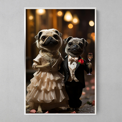 Imagem do Quadro Decorativo Casal Pugs