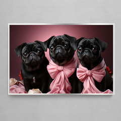 Imagem do Quadro Decorativo Filhotes de Pug