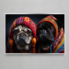 Quadro Decorativo Pug Brothers