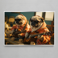 Imagem do Quadro Decorativo Pug Músicos