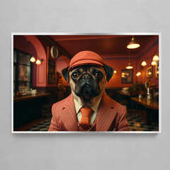 Imagem do Quadro Decorativo Pug Wes Anderson Style