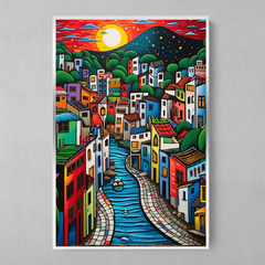 Quadro Comunidade Rio de Janeiro estilo Romero Britto - comprar online