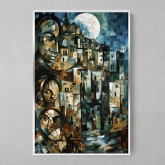 Quadro Decorativo Morro Guernica RJ estilo Picasso - comprar online