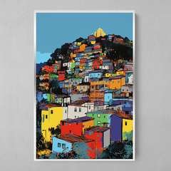 Quadro Decorativo Morro Colorido RJ - estilo Andy Warhol - comprar online