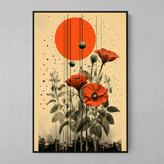 Quadro Decorativo Girasol Vermelho Art