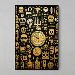 Quadro Decorativo Symbols Blackyellow