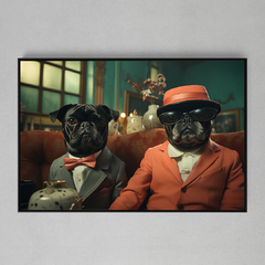 Quadro Decorativo A Gala dos Pugs