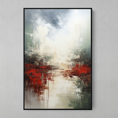 Quadro Decorativo Abstrato Explosão Vermelha