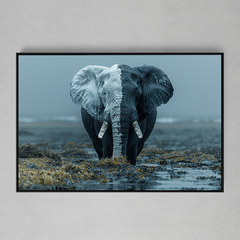 Quadro Decorativo Elefante Paisagem