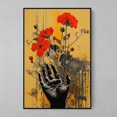 Quadro Decorativo Hand and Flowers