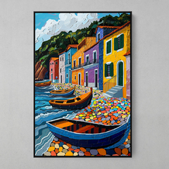 Quadro Decorativo Rio de Janeiro Praia Colorida - comprar online