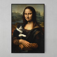 Quadro Decorativo Monalisa Gata