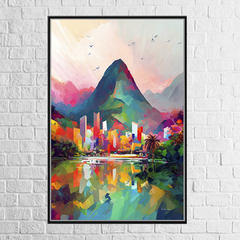 Quadrinho Decorativo Rio De Janeiro Colorido - comprar online