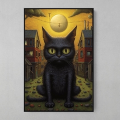 Quadro Decorativo Felino das Ruas Sombrias - loja online