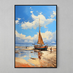 Quadro Decorativo Barco Maré Baixa