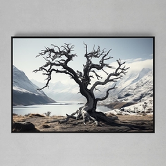 Quadro Decorativo Árvore Seca do Lago - comprar online