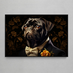 Quadro Decorativo Pug Família Real