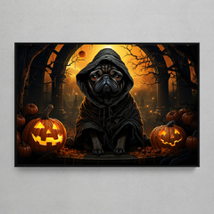 Quadro Decorativo Pug Halloween