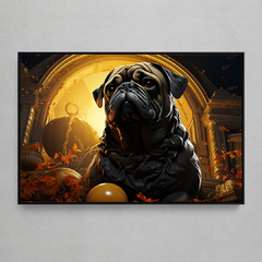 Quadro Decorativo Pug Ilustração