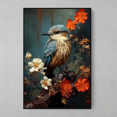 Quadro Decorativo Birds Collage Flowers