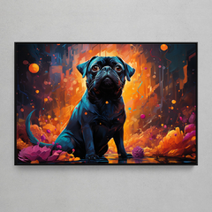 Quadro Decorativo Pug Ilustração