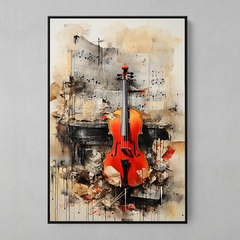 Quadro Decorativo Cello Abstract Art