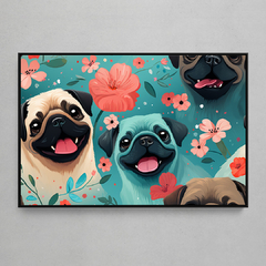 Quadro Decorativo Pug Infantil