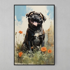 Quadro Decorativo Happy Pug