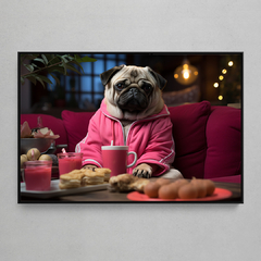 Quadro Decorativo Pug Barbie