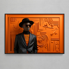 Quadro Decorativo Plastic Style Black Man