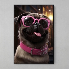 Quadro Decorativo Pug Barbie