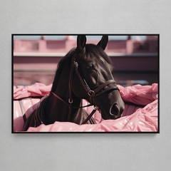 Quadro Decorativo Cavalo Negro