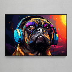 Quadro Decorativo Pug Pop Art