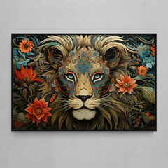 Quadro Decorativo Leão - Estilo Egípcio e Chinês - comprar online