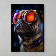 Quadro Decorativo Pug Sunglass