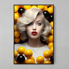 Quadro Marilyn Monroe Black and Yellow Glues