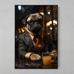 Quadro Decorativo Pug de Negócios