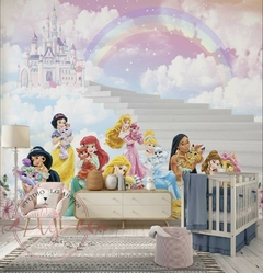 Papel de Parede Princesas Castelo Disney