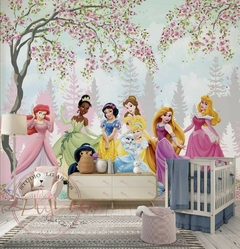 Papel de Parede Princesas Jardim Disney - Ellquadros 