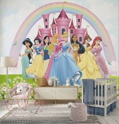 Papel de Parede Princesas Castelo Disney