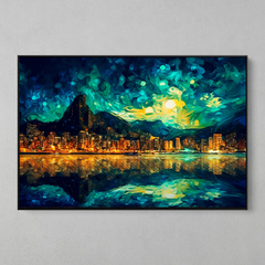 Quadro Rio de Janeiro Noite Estrelada estilo Van Gogh - comprar online