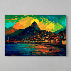 Quadro Rio de Janeiro Gávea estilo Van Gogh - loja online