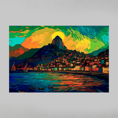 Quadro Rio de Janeiro Gávea estilo Van Gogh - comprar online