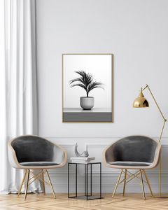 Quadro Vaso de Planta Preto/branco